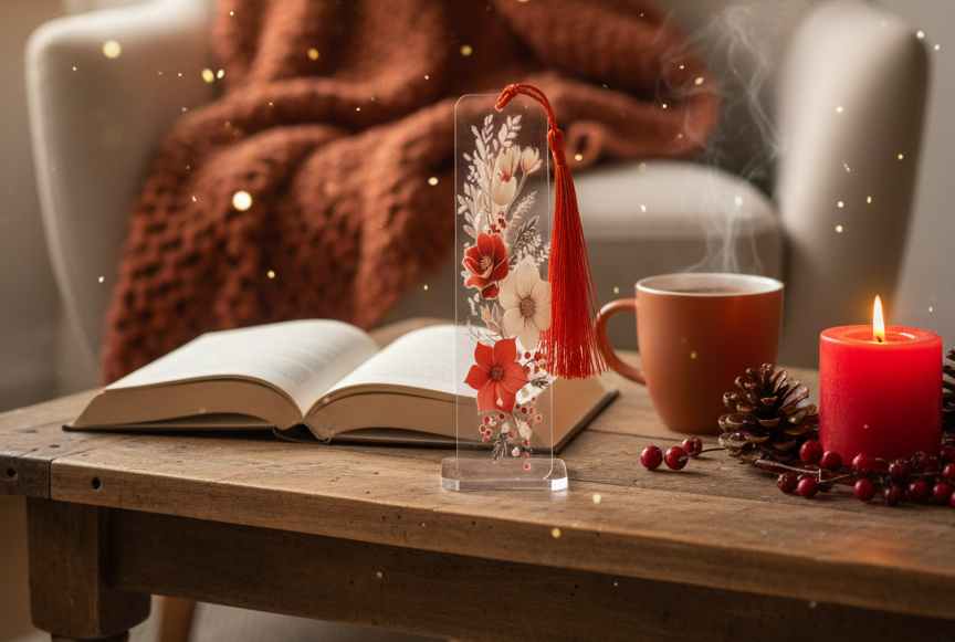 Marque-Page Acrylique "Éclat Hivernal"