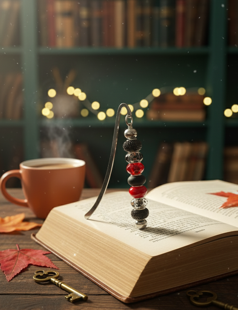 Marque-Page Bijou "Le Mystère Écarlate"