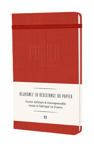Carnet Toile du Marais A5 Rouge Coquelicot - Le Papier fait de la Résistance