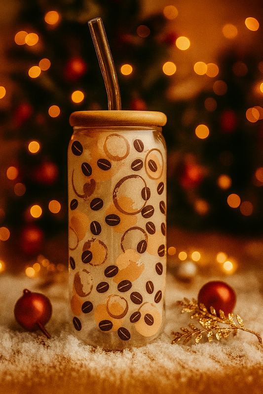 ☕ Verre “Coffee Stains” – Édition Limitée Noël