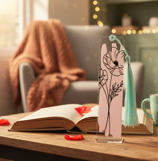 Marque-Page Acrylique "La Poésie du Coquelicot"